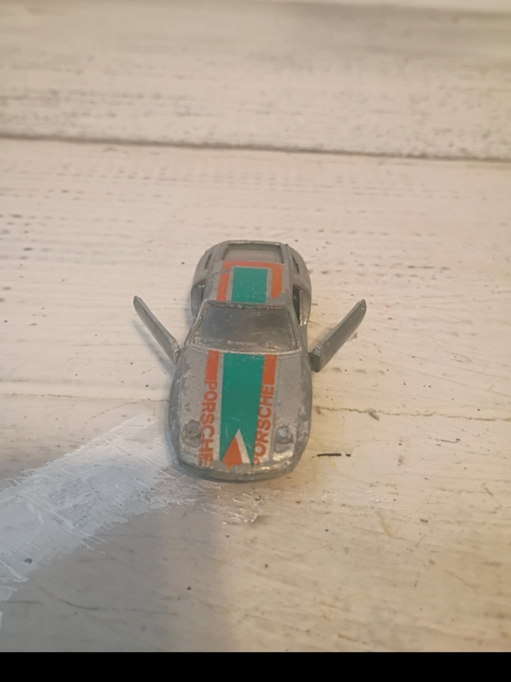 Vintage PLAYART Silver PORSCHE 928 1:64 Diecast Car - Hong Kong